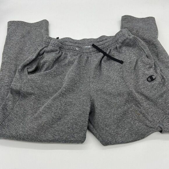 Champion Gray Track Pants Zip Ankle Size Large - Picture 1 of 5